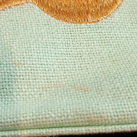 FREE W BUNDLE Spartina 449 Embroidered Shell Makeup Bag Color:Mint Green - Picture 10 of 10